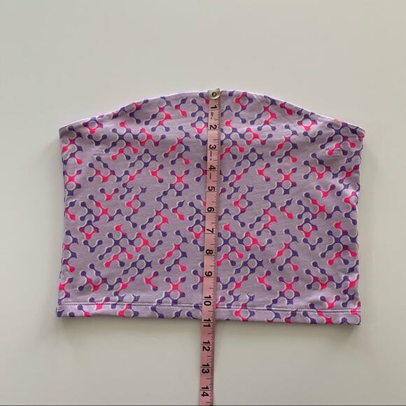 BP Purple and Pink Geometric Shapes Y2K Crop Tube Top Medium - Picture 3 of 7